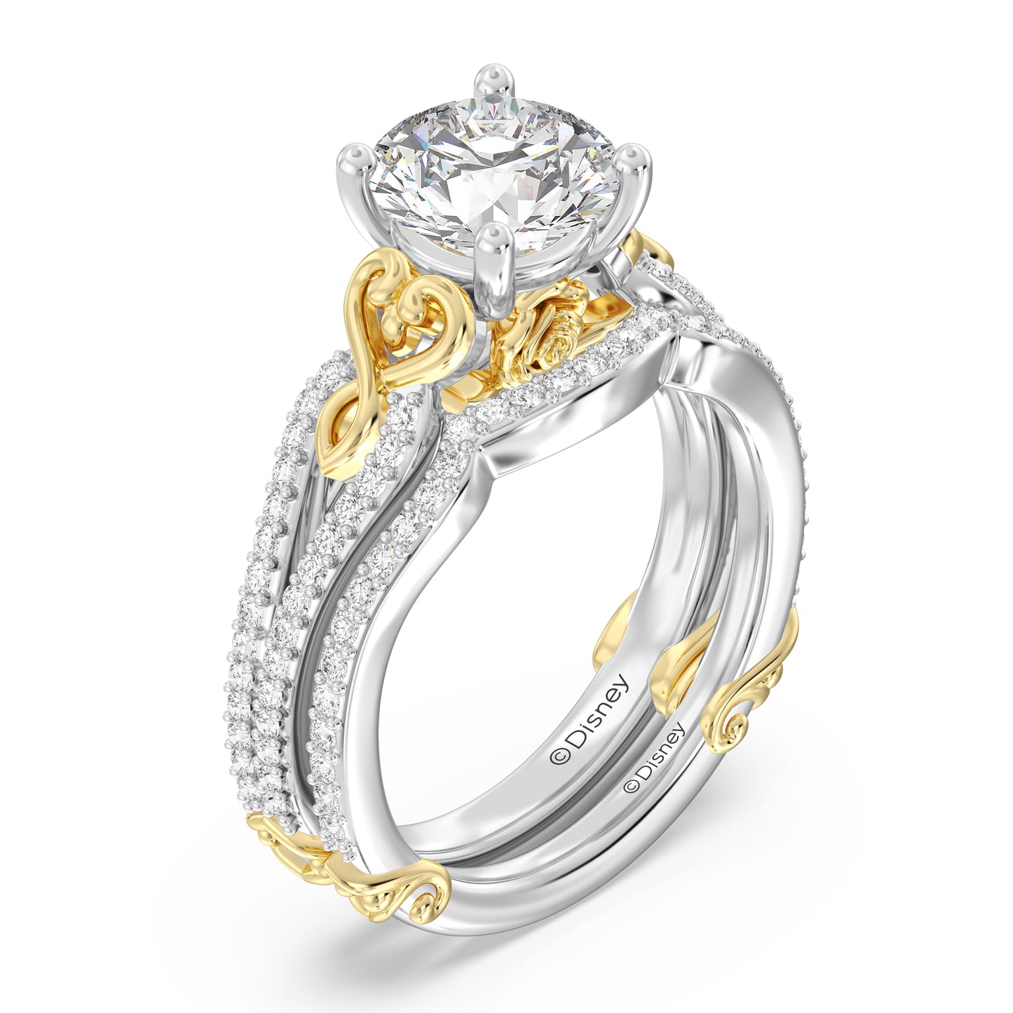 Enchanted Disney Fine Jewelry Belle Wedding Band
