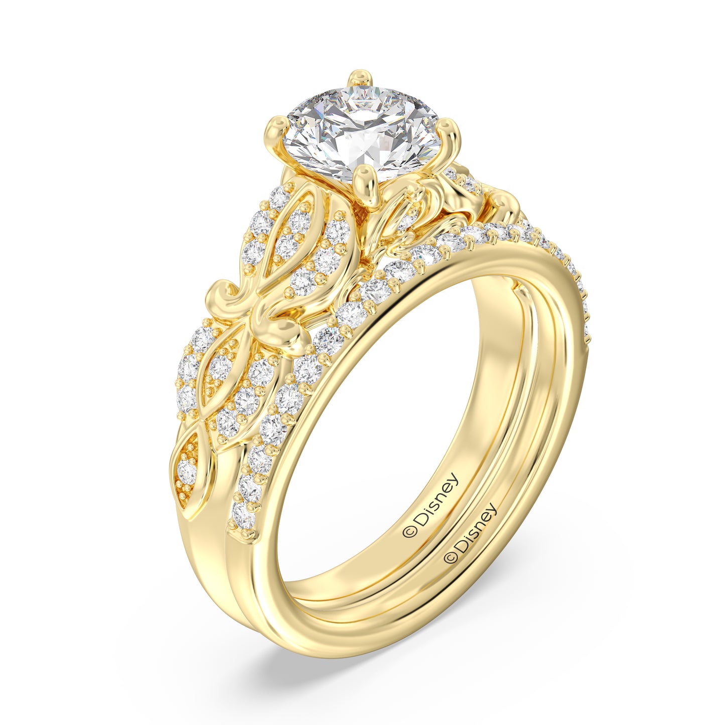 Enchanted Disney Fine Jewelry Cinderella Wedding Band