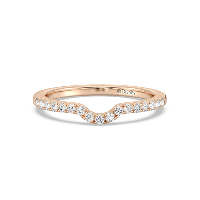 Enchanted Star 14K Gold With 1/4 CTTW Lab Grown Diamonds, Disney's Cinderella Wedding Band