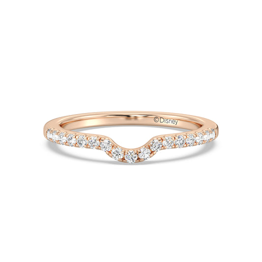Enchanted Star 14K Gold With 1/4 CTTW Lab Grown Diamonds, Disney's Cinderella Wedding Band
