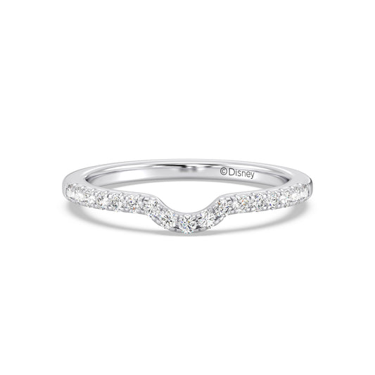 Enchanted Star 14K Gold With 1/4 CTTW Lab Grown Diamonds, Disney's Cinderella Wedding Band
