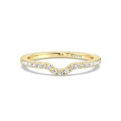 Enchanted Star 14K Gold With 1/4 CTTW Lab Grown Diamonds, Disney's Cinderella Wedding Band