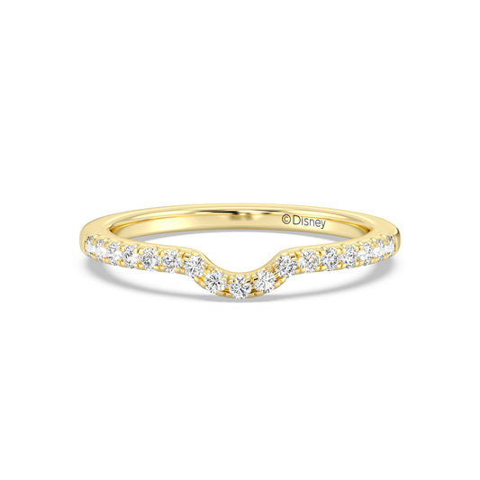 Enchanted Star 14K Gold With 1/4 CTTW Lab Grown Diamonds, Disney's Cinderella Wedding Band
