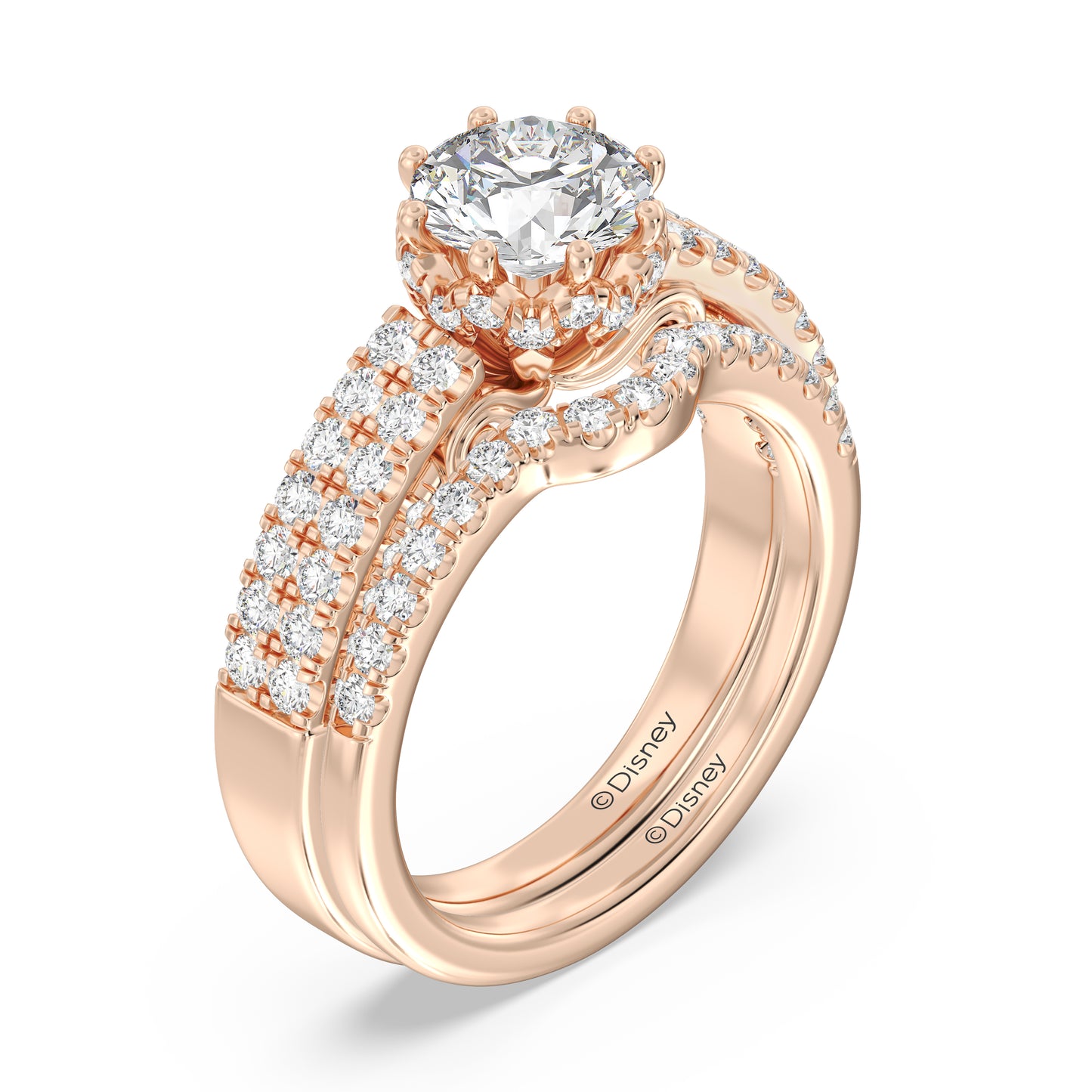 Enchanted Disney Fine Jewelry Cinderella Wedding Band