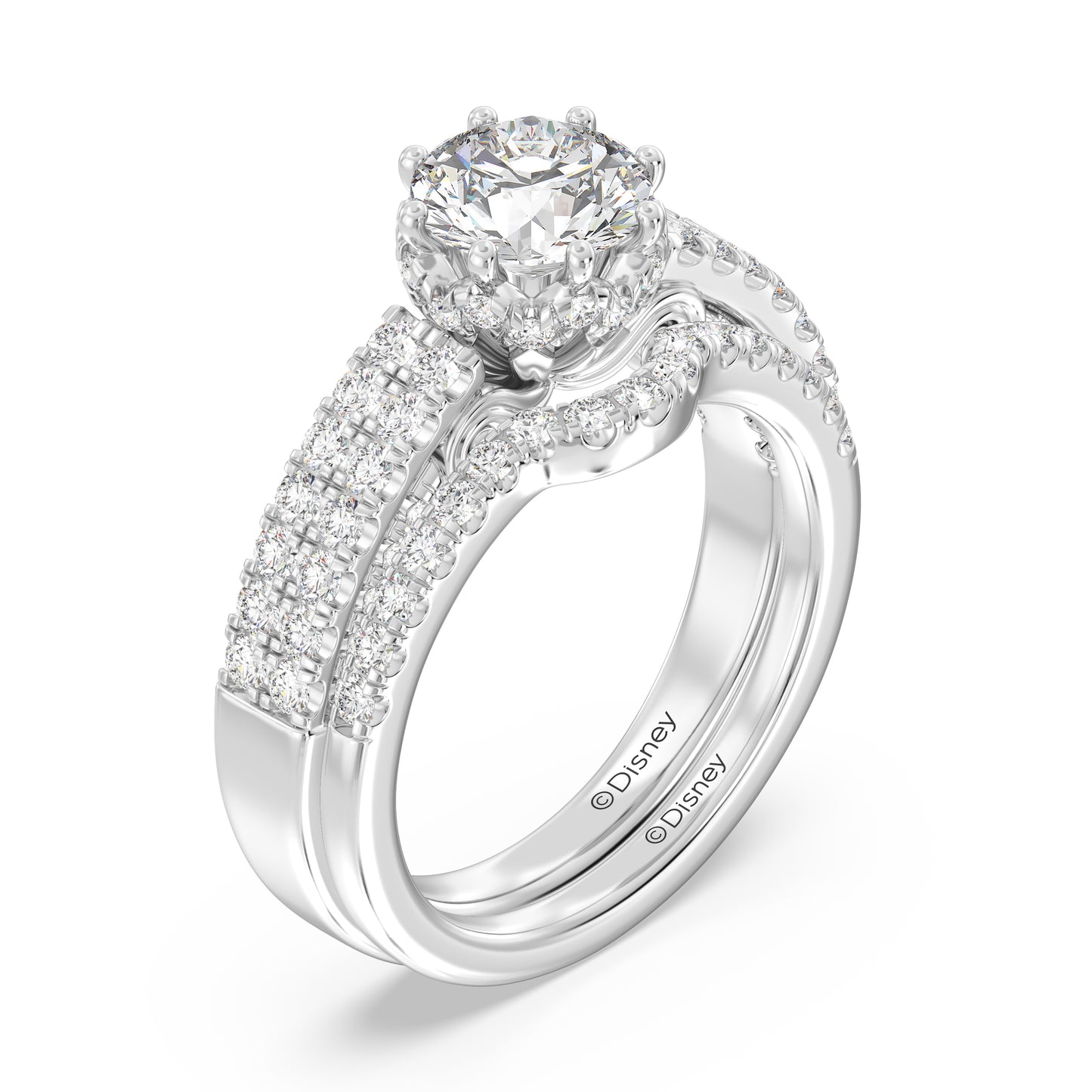 Enchanted Disney Fine Jewelry Cinderella Wedding Band