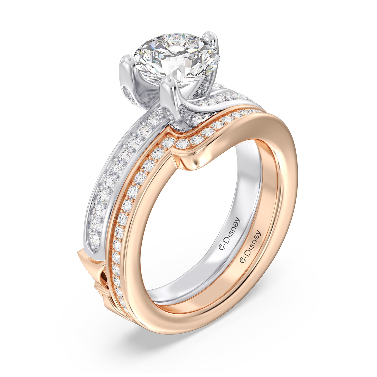 Enchanted Star 14K Gold With 1/4 CTTW Lab Grown Diamonds, Disney's Snow White Wedding Band
