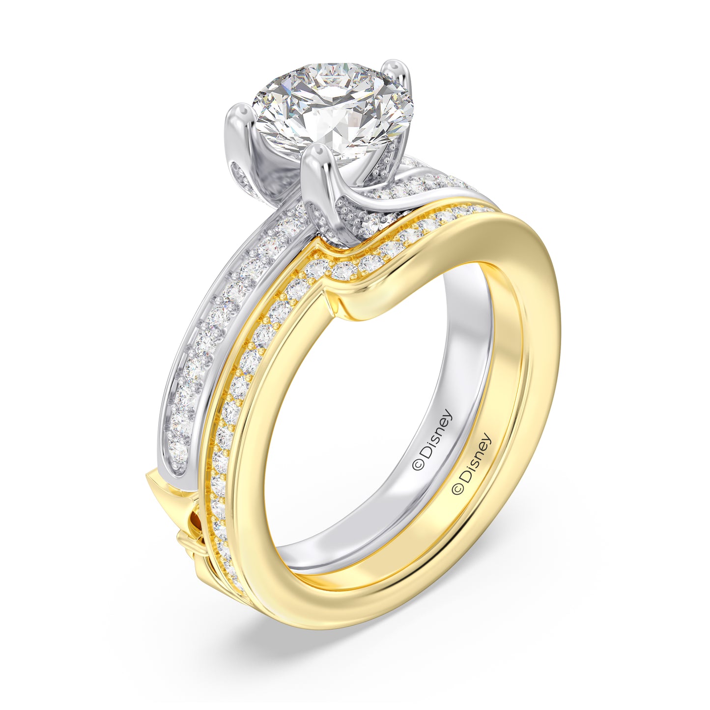 Enchanted Star 14K Gold With 1/4 CTTW Lab Grown Diamonds, Disney's Snow White Wedding Band