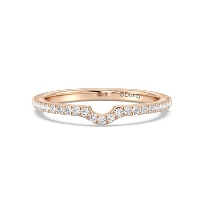 Enchanted Star 14K Gold WIth 1/5 CTTW Lab Grown Diamonds, Disney's Belle Wedding Band