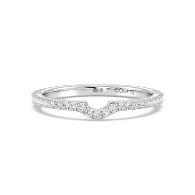 Enchanted Star 14K Gold WIth 1/5 CTTW Lab Grown Diamonds, Disney's Belle Wedding Band