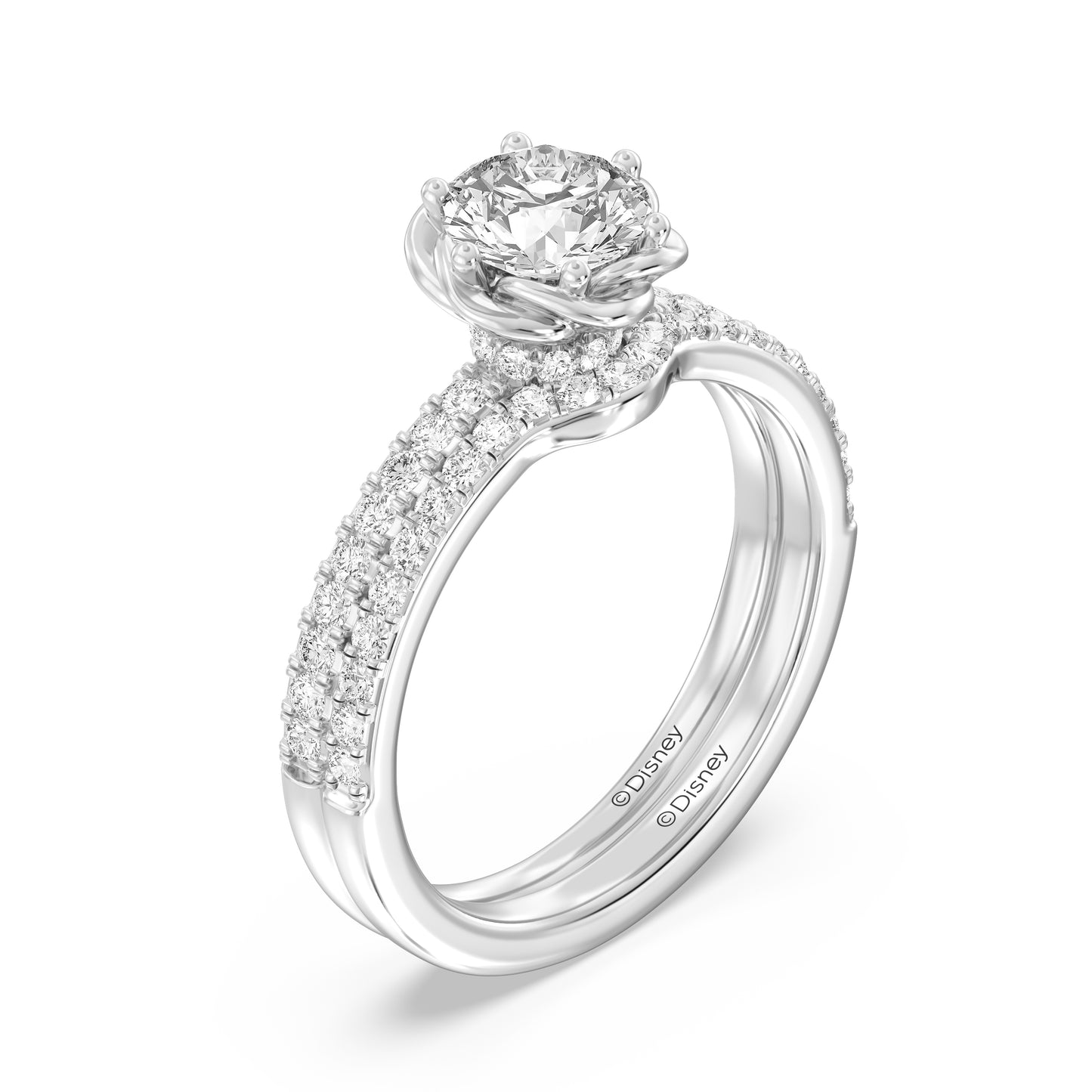 Enchanted Disney Fine Jewelry Belle Wedding Band