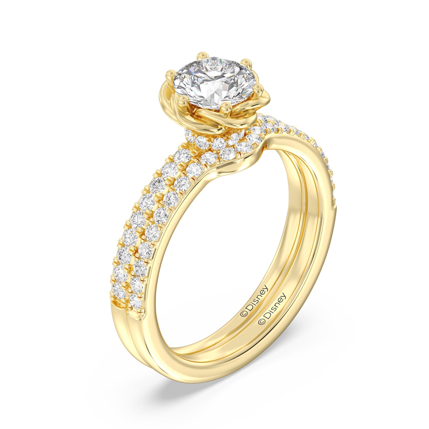 Enchanted Disney Fine Jewelry Belle Wedding Band