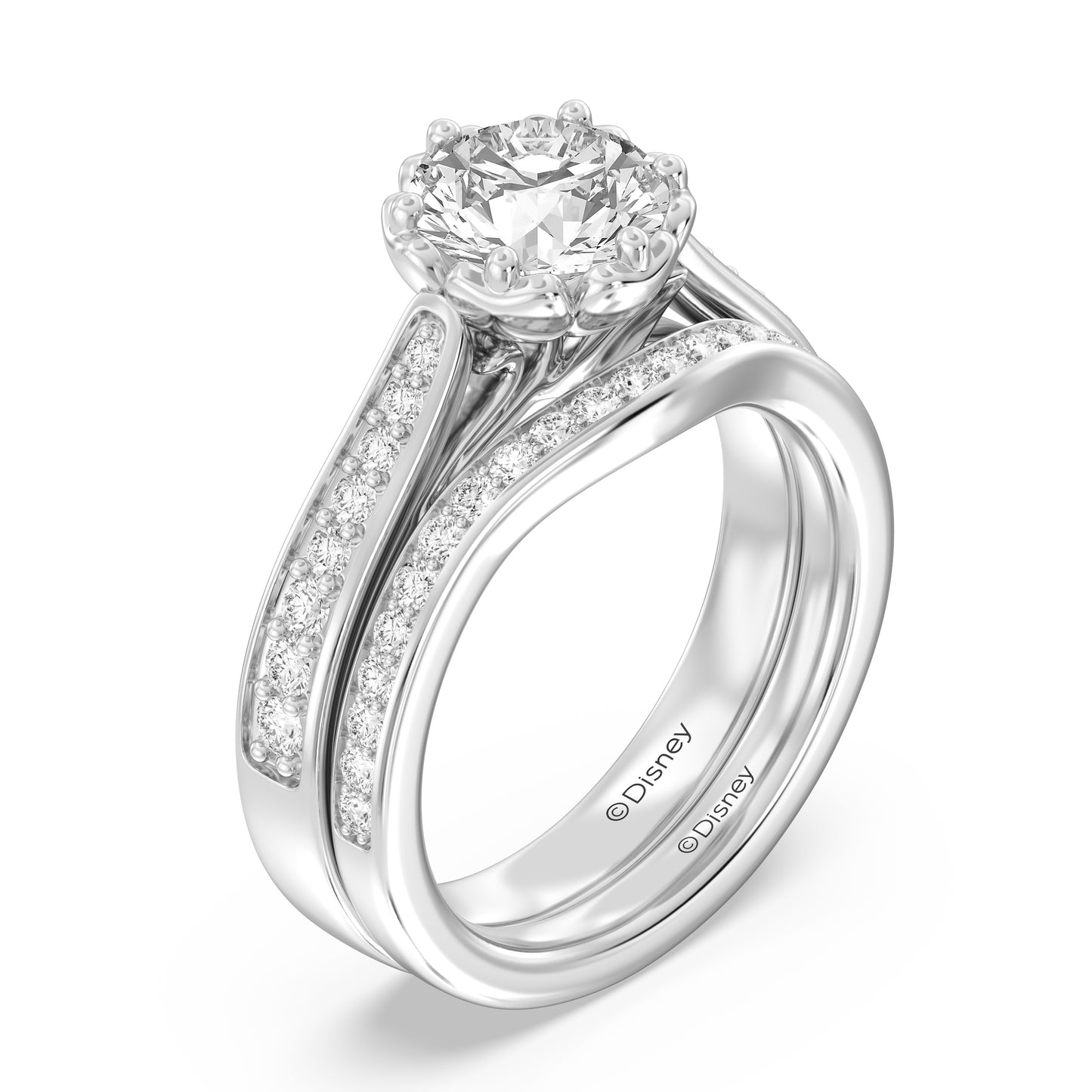 Enchanted Disney Fine Jewelry Belle Wedding Band