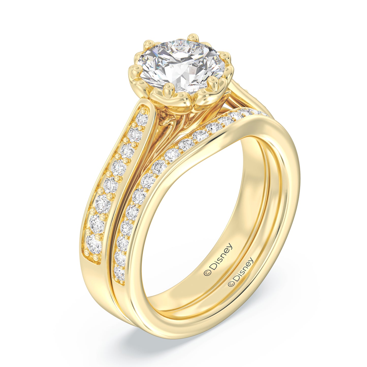 Enchanted Disney Fine Jewelry Belle Wedding Band