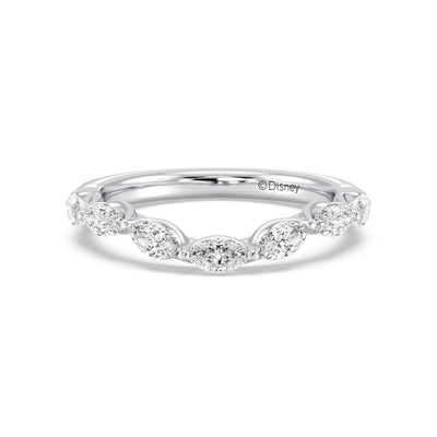 Enchanted Star 14K Gold With 5/8 CTTW Lab Grown Diamonds, Disney's Belle Wedding Band