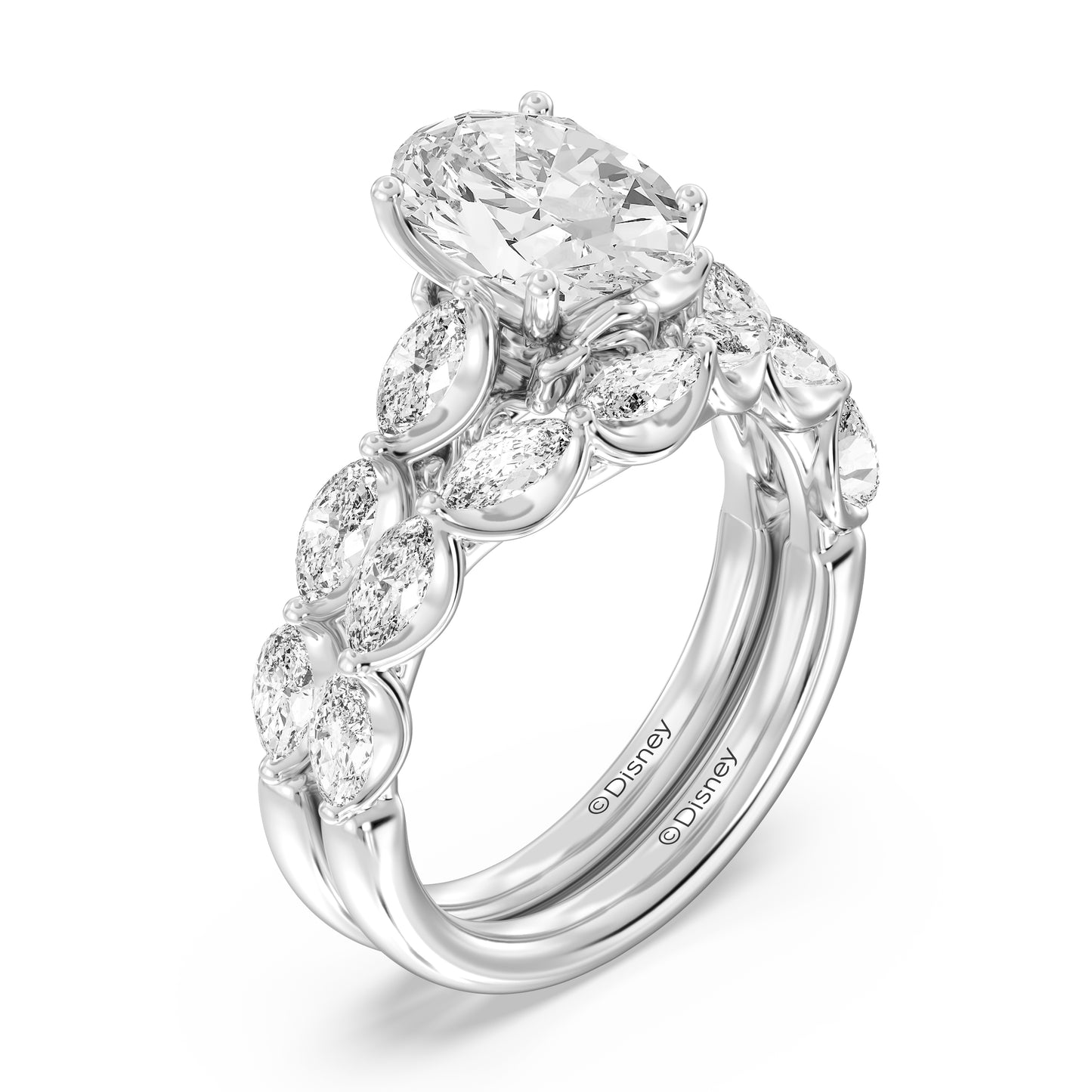 Enchanted Disney Fine Jewelry Belle Wedding Band