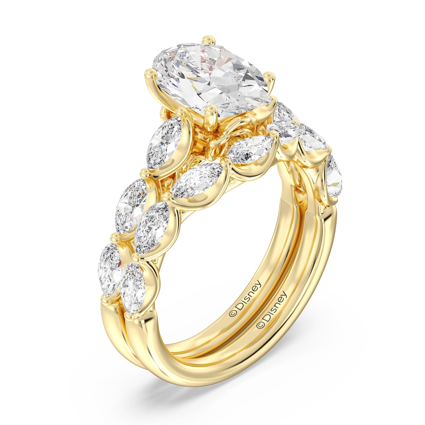 Enchanted Disney Fine Jewelry Belle Wedding Band