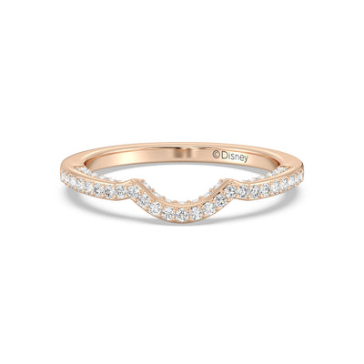 Enchanted Star 14K Gold With 3/8 CTTW Lab Grown Diamonds, Disney's Aurora Wedding Band