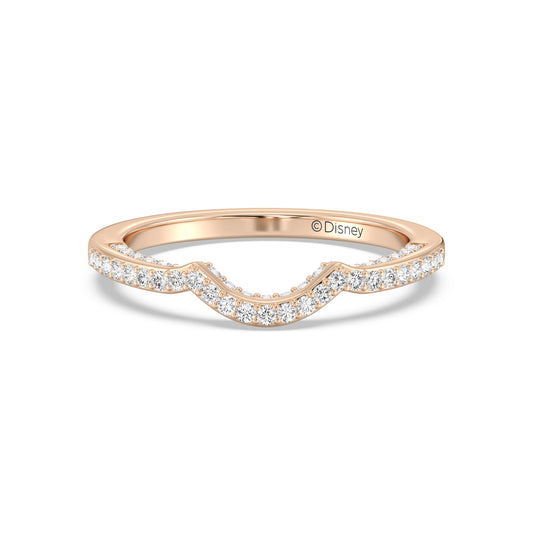 Enchanted Star 14K Gold With 3/8 CTTW Lab Grown Diamonds, Disney's Aurora Wedding Band