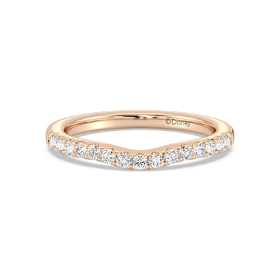 Enchanted Star 14K Gold With 1/3 CTTW Lab Grown Diamonds, Disney's Aurora Wedding Band