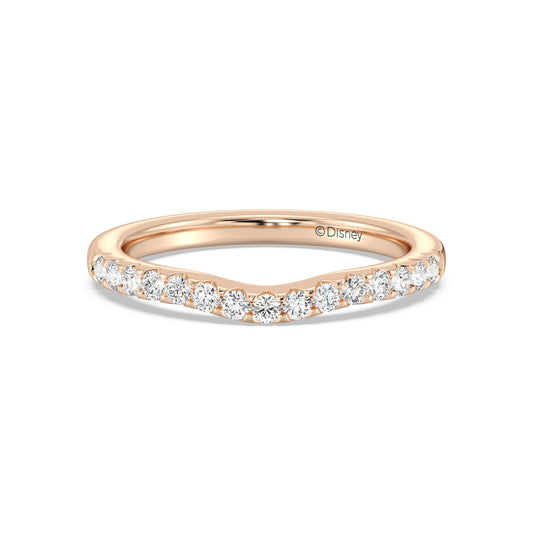 Enchanted Star 14K Gold With 1/3 CTTW Lab Grown Diamonds, Disney's Aurora Wedding Band
