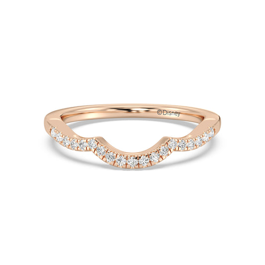 Enchanted Star 14K Gold With 1/6 CTTW Lab Grown Diamonds, Disney's Majestic Princess Wedding Band