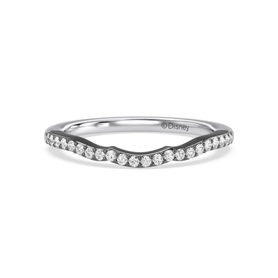 Enchanted Star 14K Gold and Black Rhodium with 1/5 CTTW Lab Grown Diamond, Disney's Ursula Wedding Band