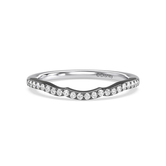 Enchanted Star 14K Gold and Black Rhodium with 1/5 CTTW Lab Grown Diamond, Disney's Ursula Wedding Band
