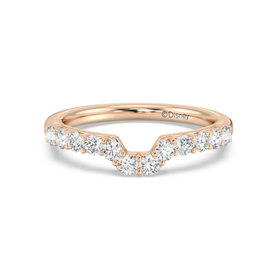 Enchanted Star 14K Gold With 1/2 CTTW Lab Grown Diamonds, Disney's Elsa Wedding Band