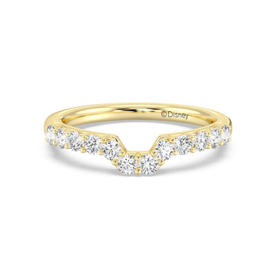 Enchanted Star 14K Gold With 1/2 CTTW Lab Grown Diamonds, Disney's Elsa Wedding Band