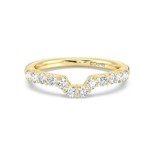 Enchanted Star 14K Gold With 1/2 CTTW Lab Grown Diamonds, Disney's Elsa Wedding Band