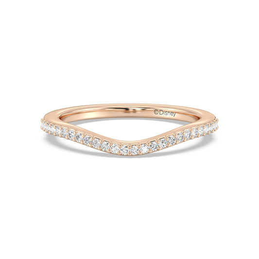 Enchanted Star 14K Gold With 1/6 CTTW Lab Grown Diamonds, Disney's Cinderella Wedding Band