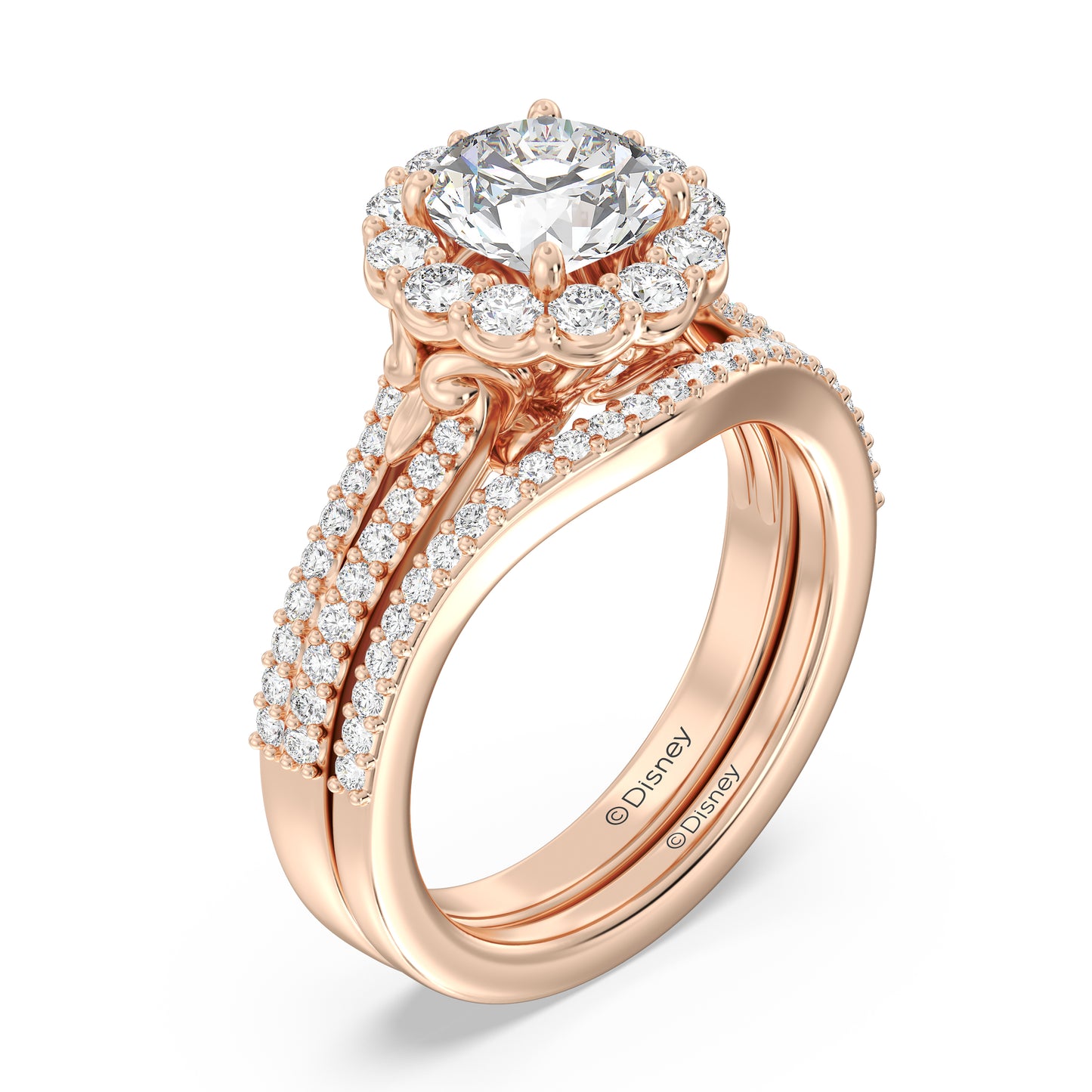 Enchanted Disney Fine Jewelry Cinderella Wedding Band