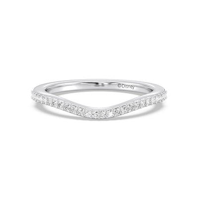 Enchanted Star 14K Gold With 1/6 CTTW Lab Grown Diamonds, Disney's Cinderella Wedding Band