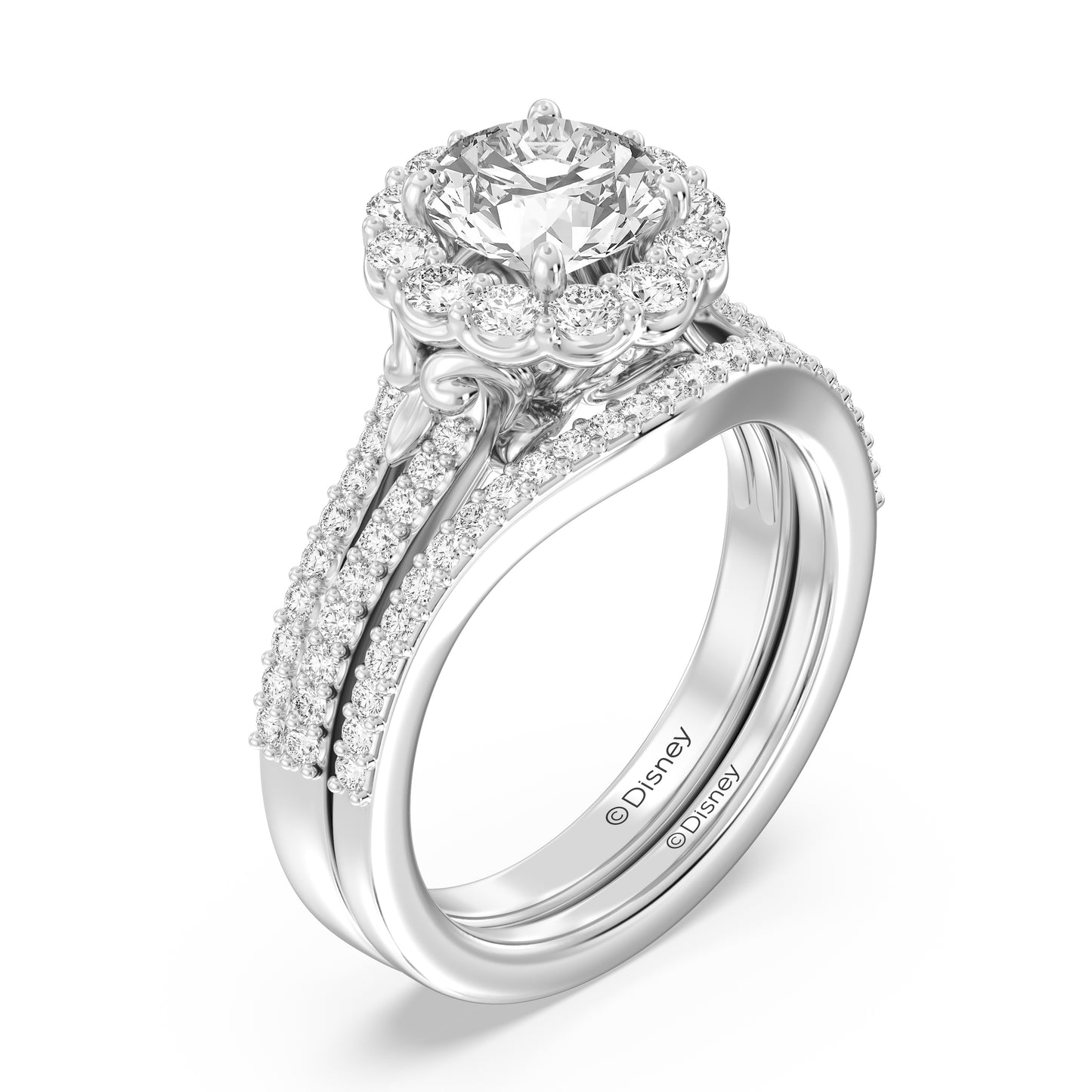 Enchanted Disney Fine Jewelry Cinderella Wedding Band