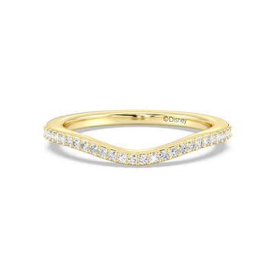 Enchanted Star 14K Gold With 1/6 CTTW Lab Grown Diamonds, Disney's Cinderella Wedding Band