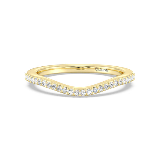 Enchanted Star 14K Gold With 1/6 CTTW Lab Grown Diamonds, Disney's Cinderella Wedding Band