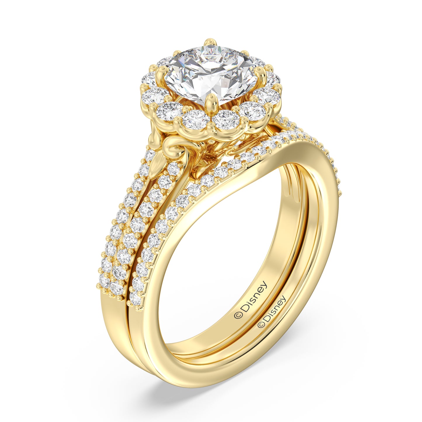 Enchanted Disney Fine Jewelry Cinderella Wedding Band