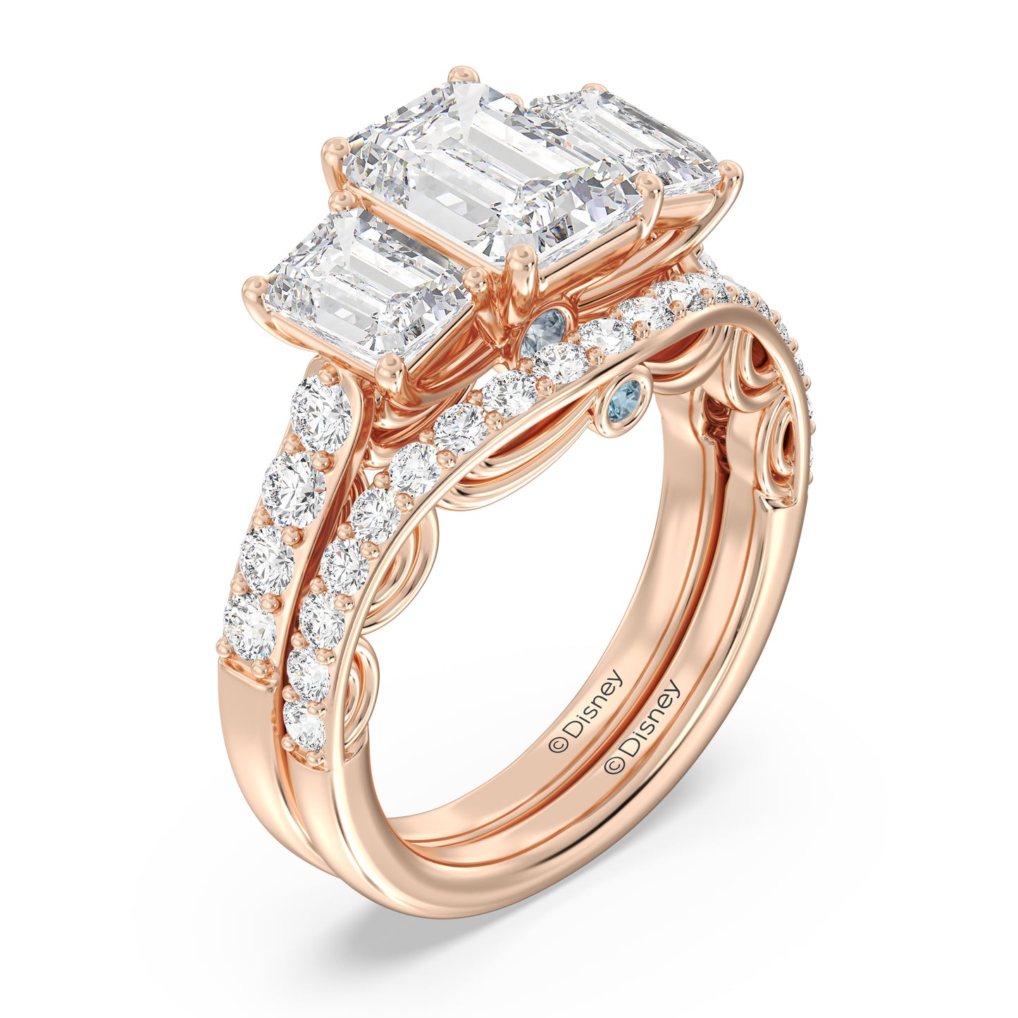 Enchanted Disney Fine Jewelry Cinderella Wedding Band