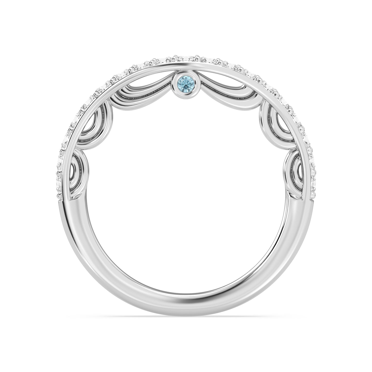 Enchanted Disney Fine Jewelry Cinderella Wedding Band