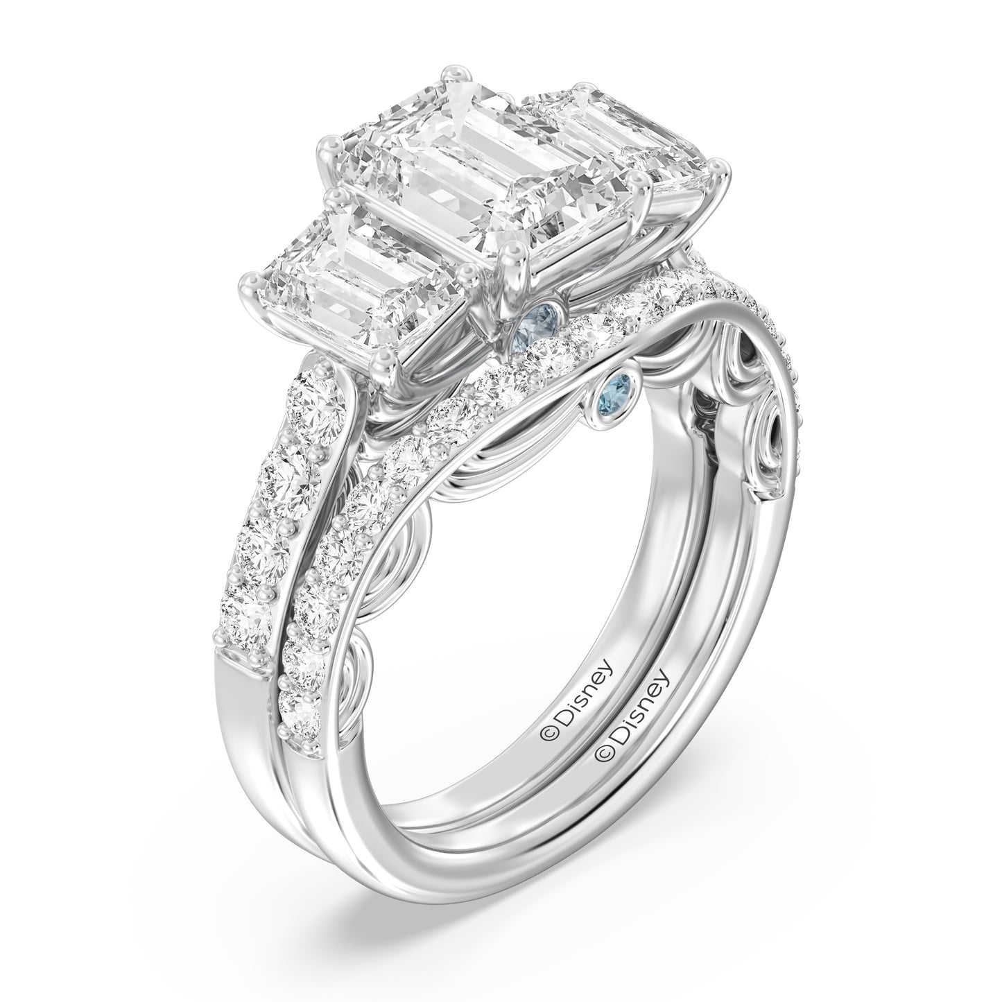 Enchanted Disney Fine Jewelry Cinderella Wedding Band