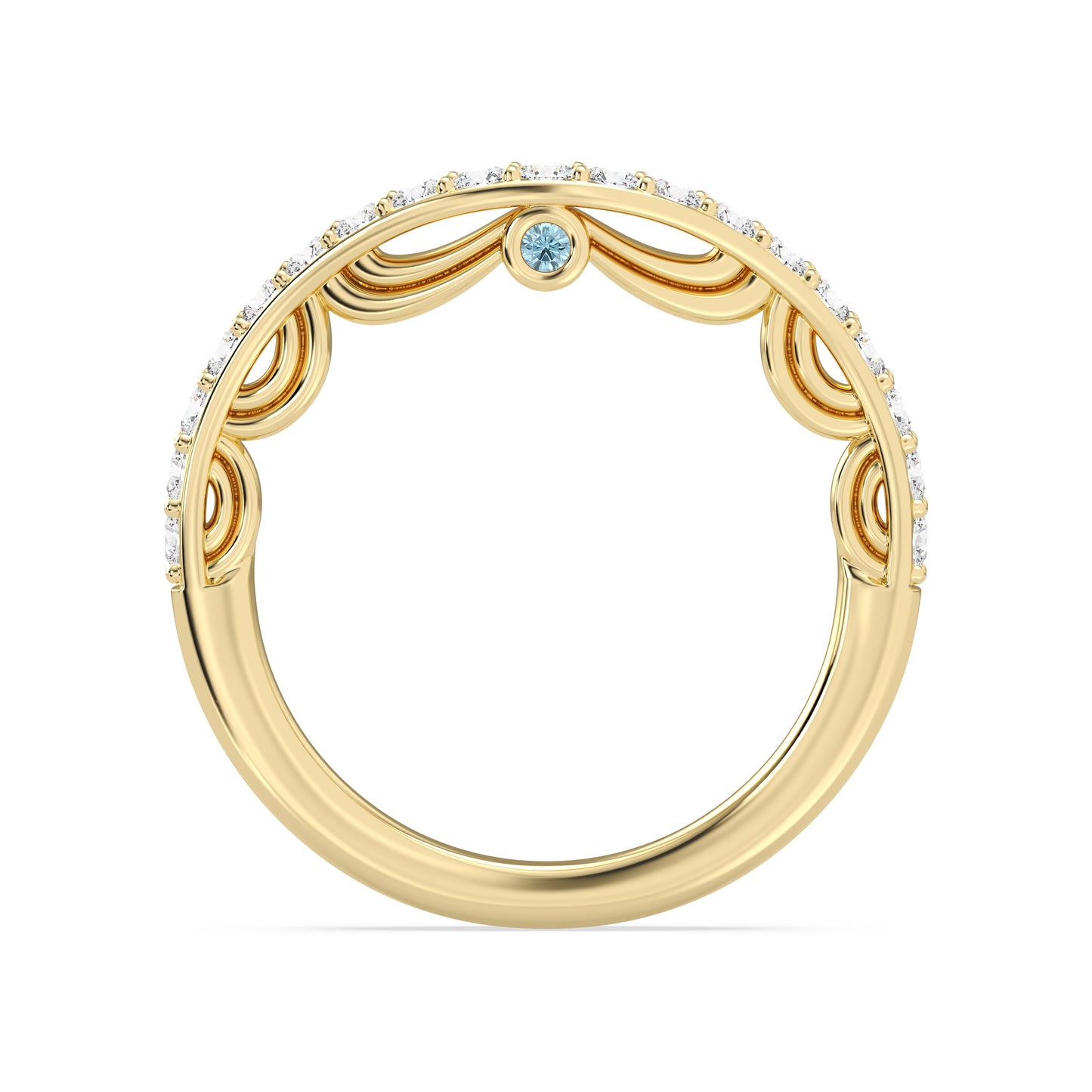 Enchanted Disney Fine Jewelry Cinderella Wedding Band