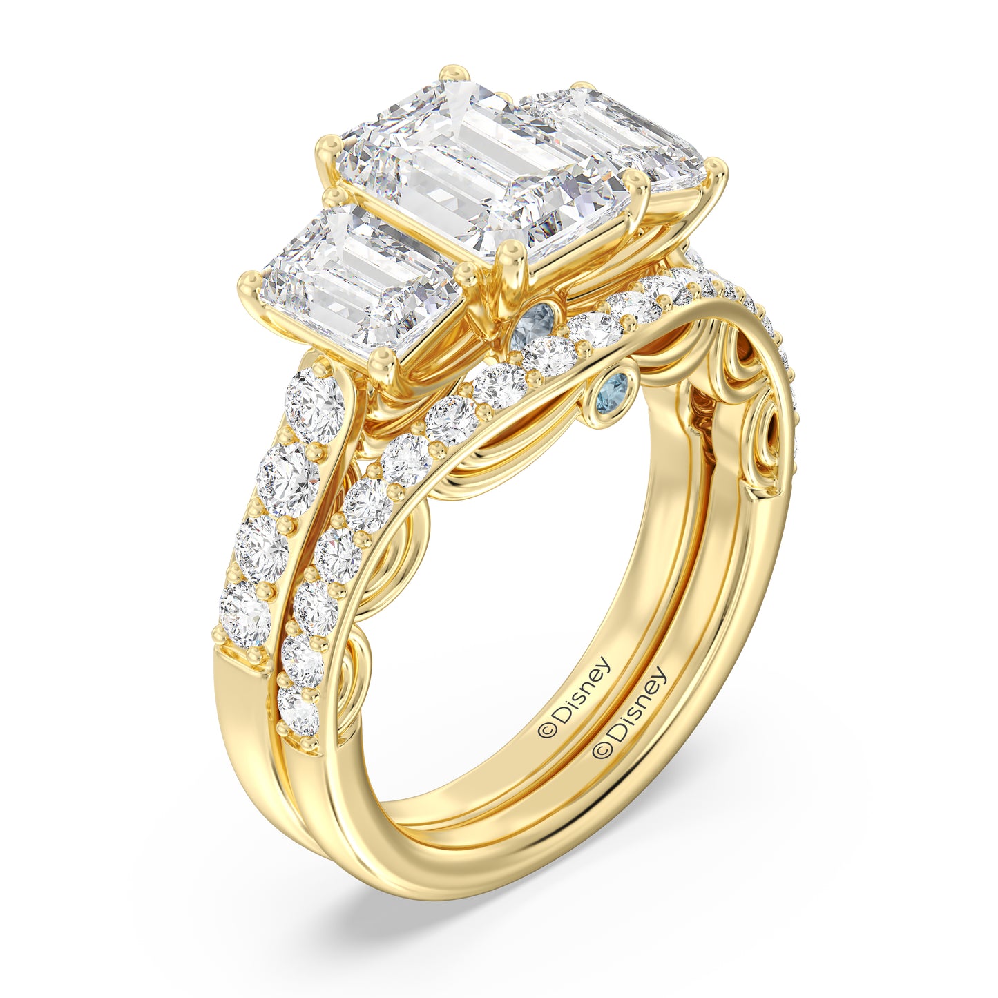Enchanted Disney Fine Jewelry Cinderella Wedding Band