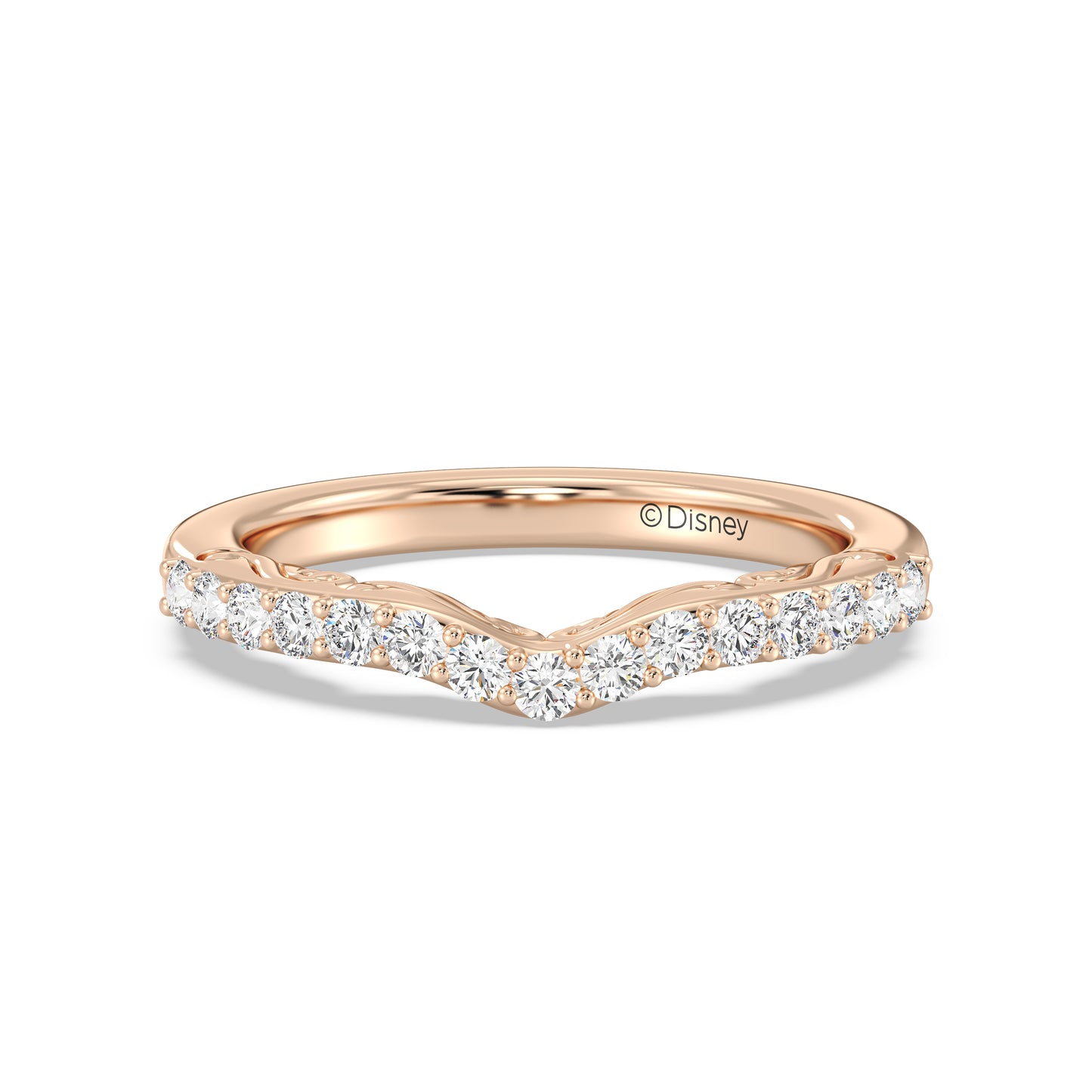 Enchanted Star 14K Gold With 3/8 CTTW Lab Grown Diamonds, Disney's Ariel Wedding Band