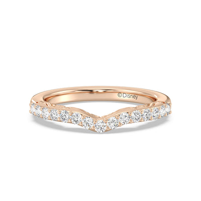 Enchanted Star 14K Gold With 3/8 CTTW Lab Grown Diamonds, Disney's Ariel Wedding Band