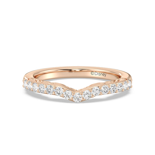 Enchanted Star 14K Gold With 3/8 CTTW Lab Grown Diamonds, Disney's Ariel Wedding Band