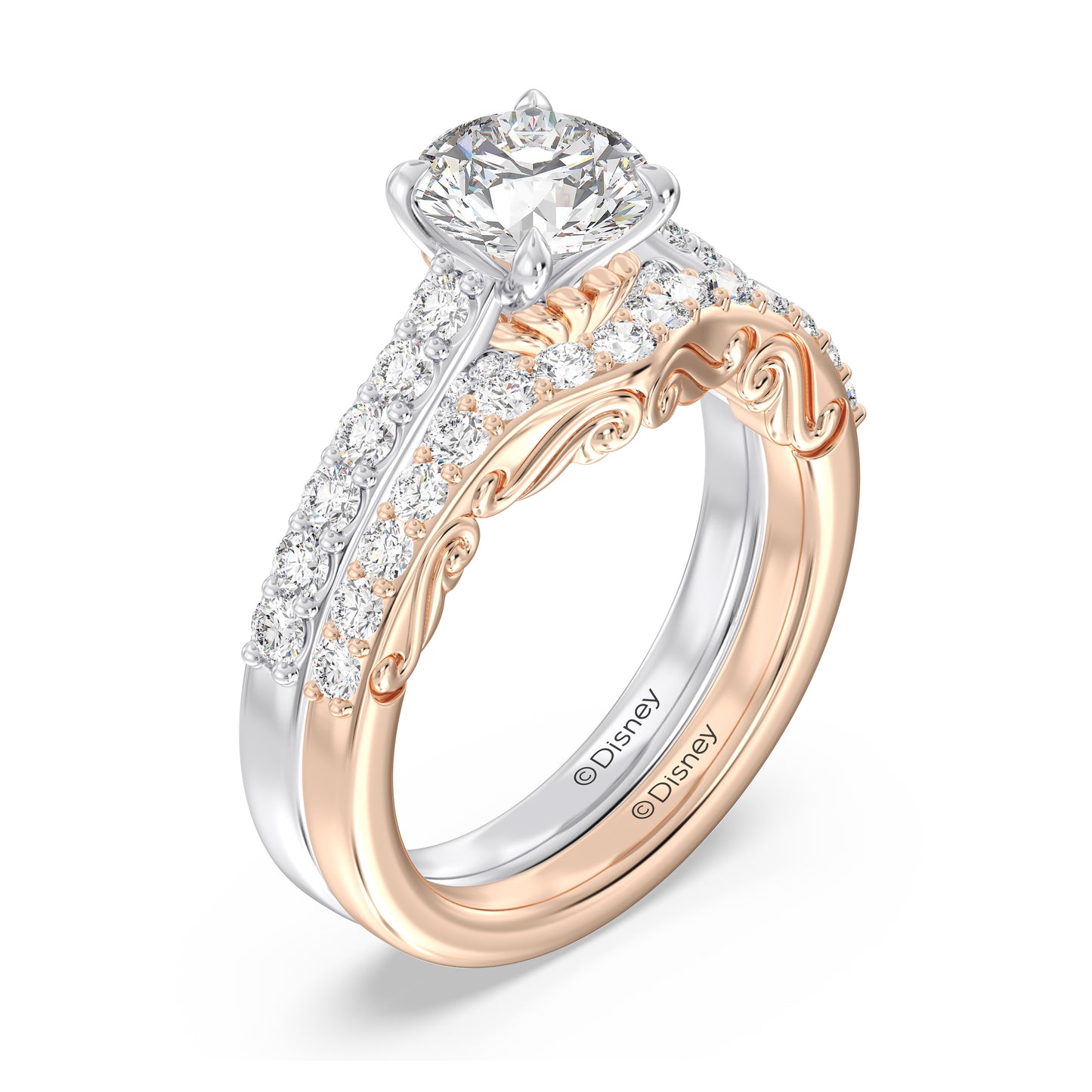 Enchanted Star 14K Gold With 3/8 CTTW Lab Grown Diamonds, Disney's Ariel Wedding Band