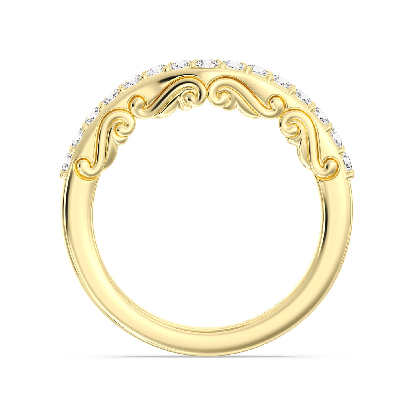 Enchanted Star 14K Gold With 3/8 CTTW Lab Grown Diamonds, Disney's Ariel Wedding Band