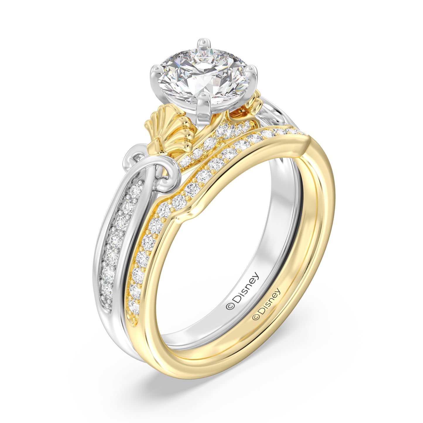 Enchanted Disney Fine Jewelry Ariel Wedding Band