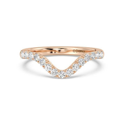 Enchanted Star 14K Gold With 3/8 CTTW Lab Grown Diamonds, Disney's Belle Wedding Band