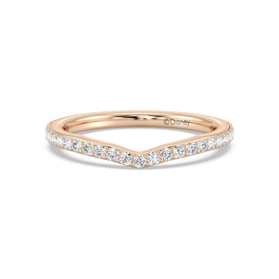 Enchanted Star 14K Gold With 1/3 CTTW Lab Grown Diamonds, Disney's Jasmine Wedding Band